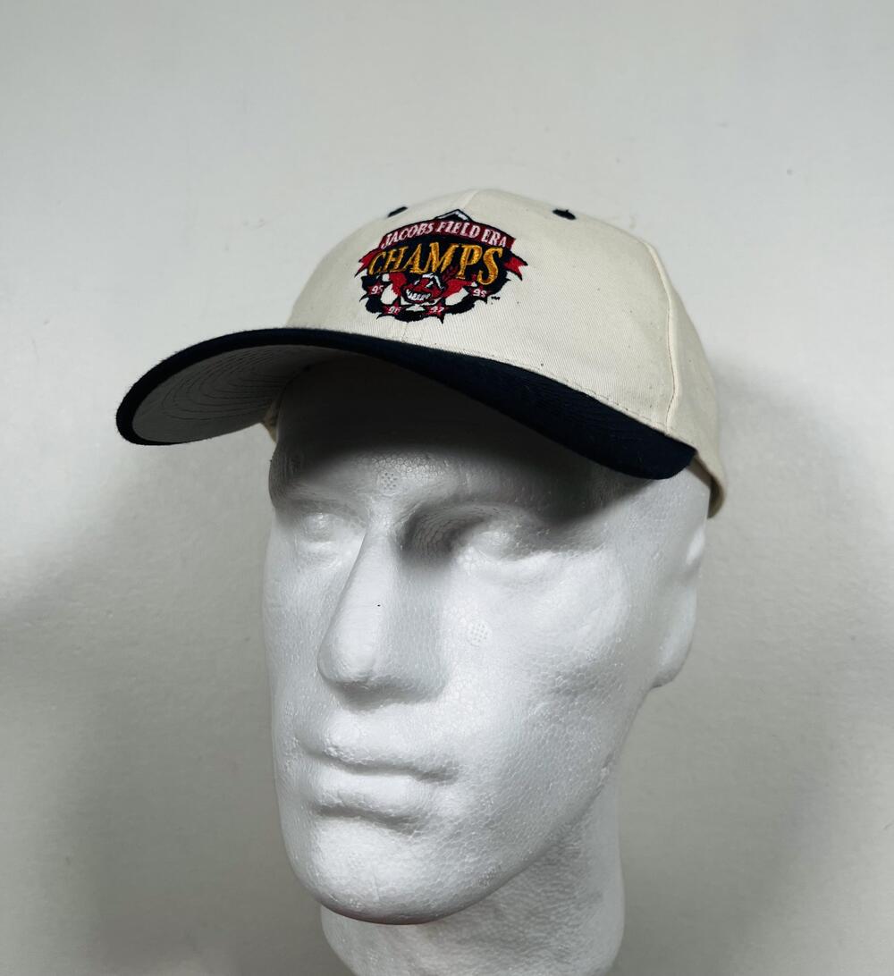 Vintage Cleveland Indians Hat Cap Snap Back Mens One Size Beige MLB BD&A